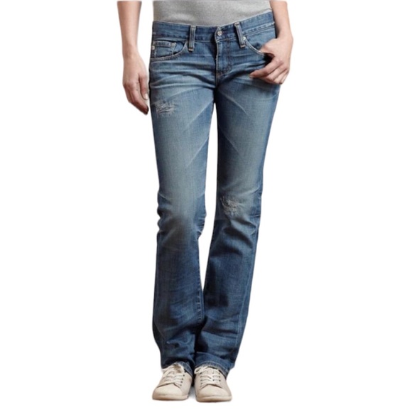Ag Adriano Goldschmied Denim - NWOT AG Boyfriend Tomboy Relaxed Straight leg jeans blue distressed size 30